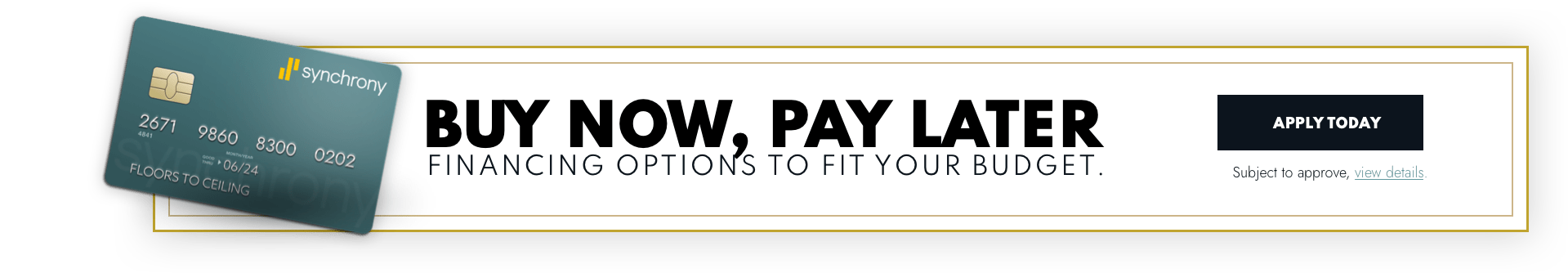Buy now pay later | Raider Flooring