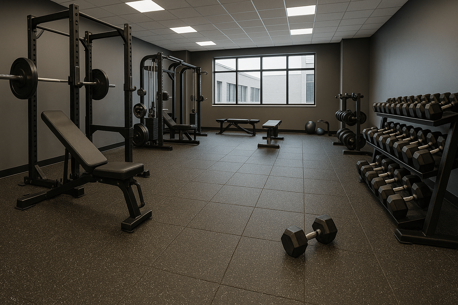 commercial gym floor